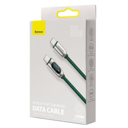 
USB-C laidas su Power Delivery galios matuokliu 100W 20V 5A 1m juodas
