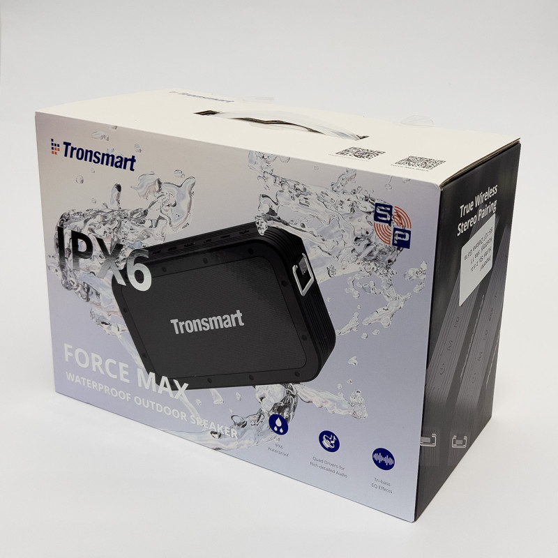 2in1 belaidis Bluetooth garsiakalbis Force Max 80W su Powerbank funkcija, juodas