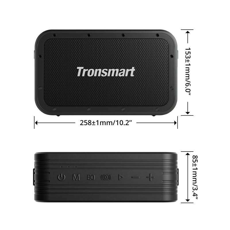 2in1 belaidis Bluetooth garsiakalbis Force Max 80W su Powerbank funkcija, juodas