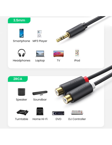 Kabelio garso lizdo adapterio kabelis 3,5 mm kištukas - 2x RCA lizdas, 0,25 m pilkas
 
Kabelio garso lizdo adapterio kabelis 3,5 mm kištukas - 2x RCA lizdas, 0,25 m pilkas