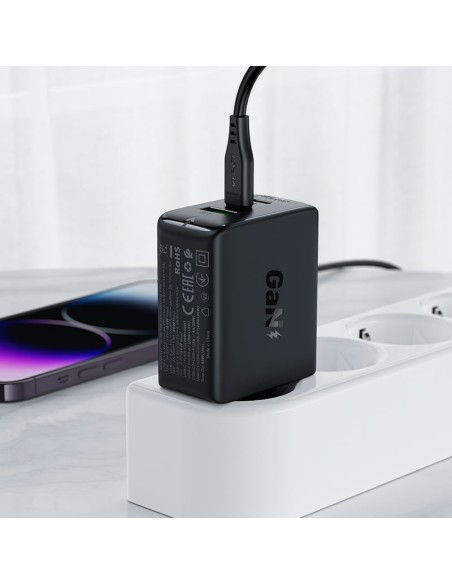 GaN greitas įkroviklis 2x USB-C USB-A PPS PD QC4+ 65W balta
 
GaN greitas įkroviklis 2x USB-C USB-A PPS PD QC4+ 65W balta
