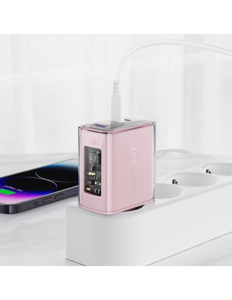 
GaN 65W tinklo įkroviklis 3 prievadai 1x USB 2x USB-C žalia
