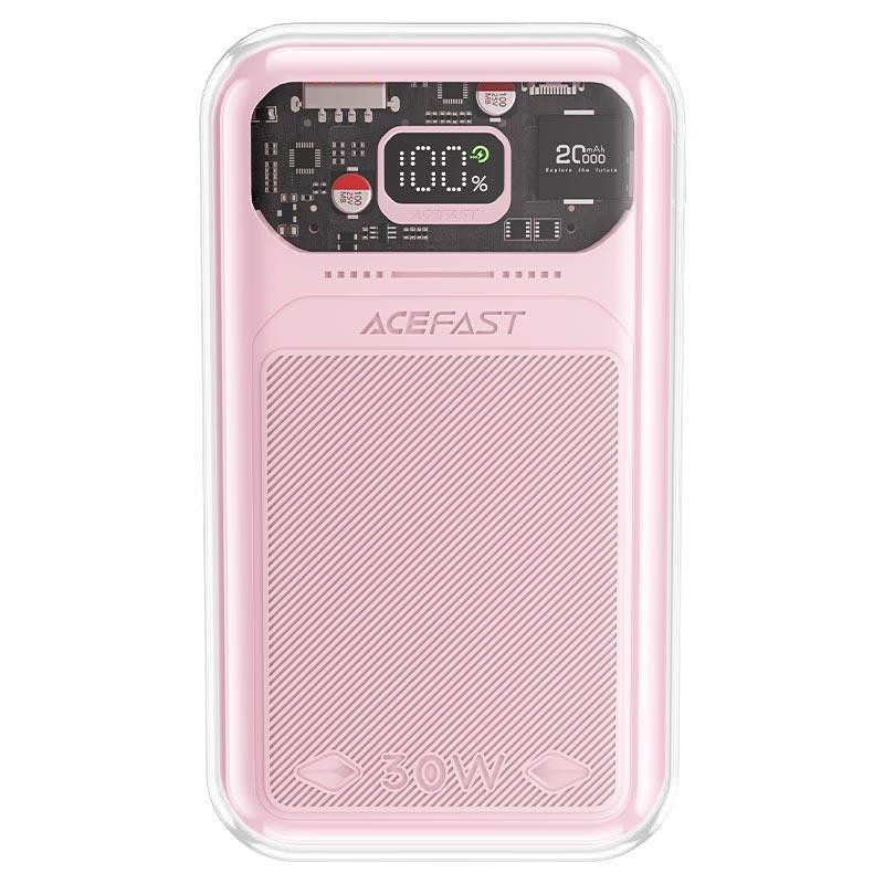 
Powerbank 20000mAh Sparkling Series greitas įkrovimas 30W QC AFC FCP SCP rožinė
