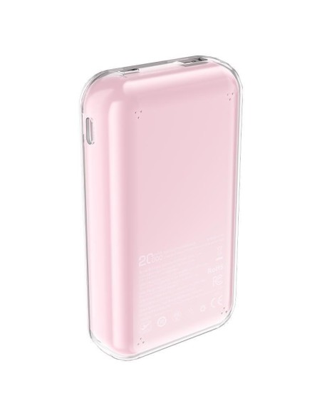 
Powerbank 20000mAh Sparkling Series greitas įkrovimas 30W QC AFC FCP SCP rožinė
