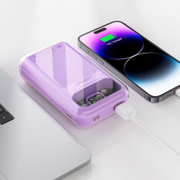 
Powerbank 20000mAh Sparkling Series greitas įkrovimas 30W QC AFC FCP SCP rožinė

