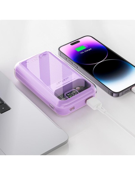 
Powerbank 20000mAh Sparkling Series greitas įkrovimas 30W QC AFC FCP SCP rožinė
