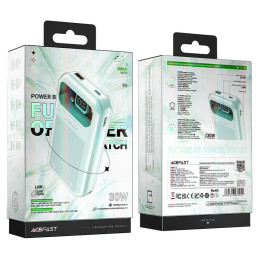 
Powerbank 20000mAh Sparkling Series greitas įkrovimas 30W QC AFC FCP SCP pilka
