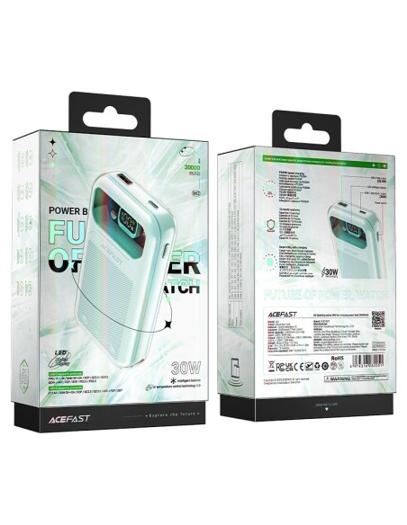 
Powerbank 20000mAh Sparkling Series greitas įkrovimas 30W QC AFC FCP SCP pilka
