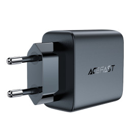 
GaN 35W PD 2x USB-C greitas įkroviklis, juodas
