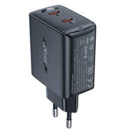 
GaN 35W PD 2x USB-C greitas įkroviklis, juodas
