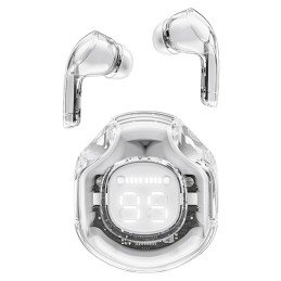 
T8 Bluetooth TWS belaidės ausinės su dėklu, balta
