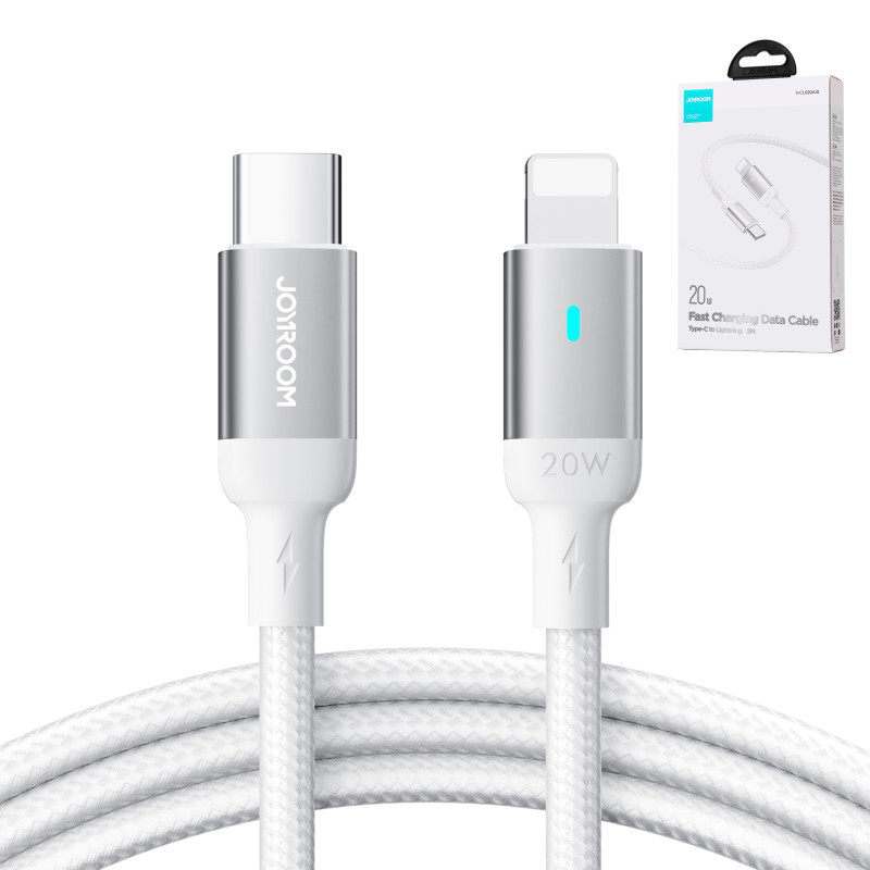 
Patvarus pintas kabelis iPhone A10 Series USB-C - Lightning 20W 2m baltas
