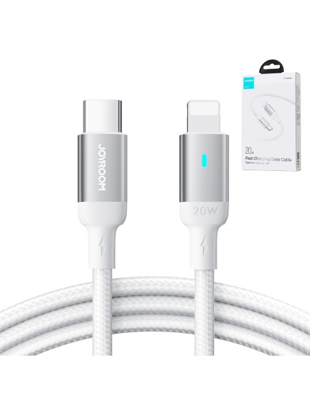 
Patvarus pintas kabelis iPhone A10 Series USB-C - Lightning 20W 2m baltas
