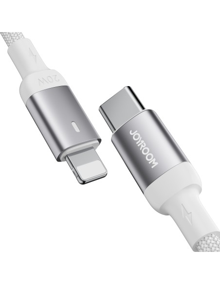 
Patvarus pintas kabelis iPhone A10 Series USB-C - Lightning 20W 2m baltas
