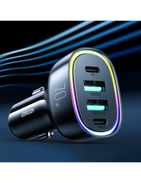 70W automobilinis įkroviklis su 4 prievadais 2x USB-C PD 2x USB QC juodas
 
70W automobilinis įkroviklis su 4 prievadais 2x USB-C PD 2x USB QC juodas
