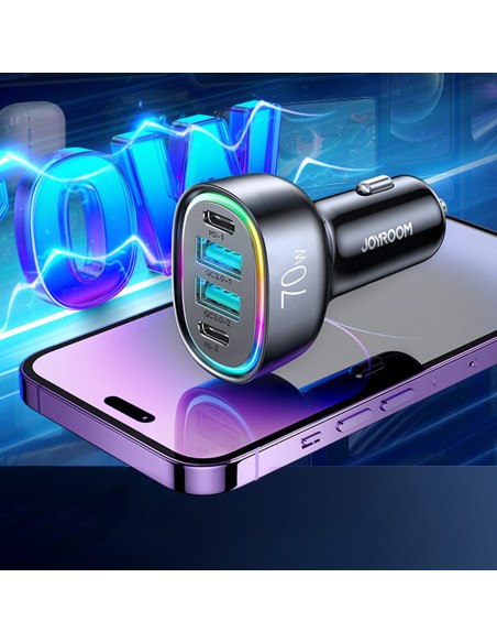 70W automobilinis įkroviklis su 4 prievadais 2x USB-C PD 2x USB QC juodas
 
70W automobilinis įkroviklis su 4 prievadais 2x USB-C PD 2x USB QC juodas