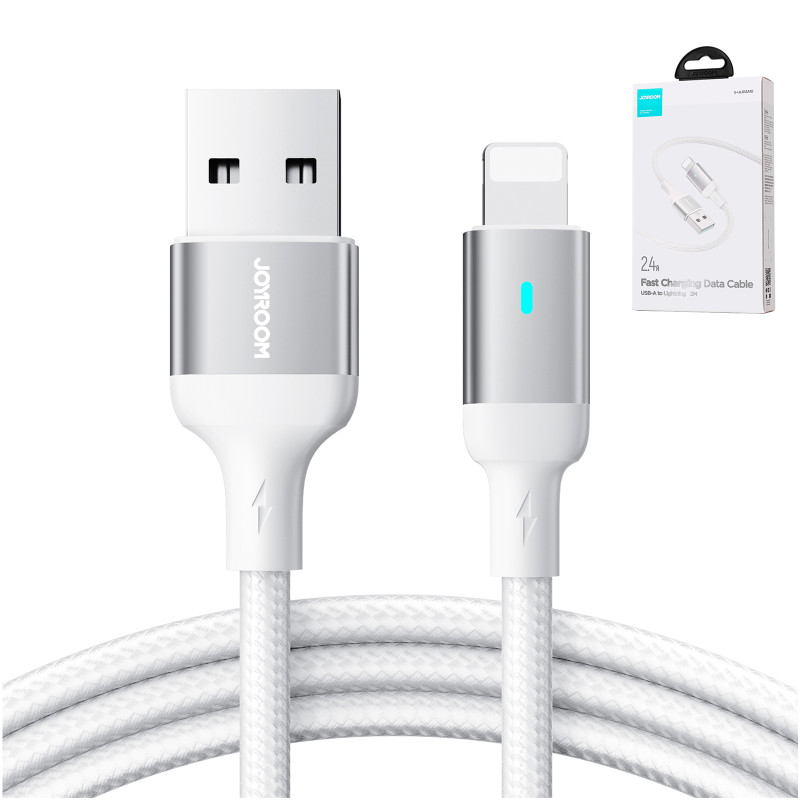 Kabelis iPhone A10 Series USB - Lightning 2.4A 2m baltas