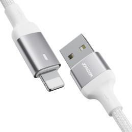 
Kabelis iPhone A10 Series USB - Lightning 2.4A 1.2m baltas
