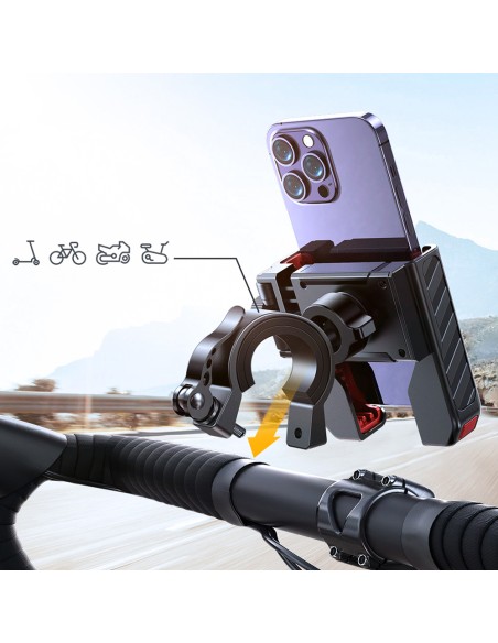 
Vairo telefono laikiklis filmavimui, dviračiui, motociklui, paspirtukui, vežimėliui
