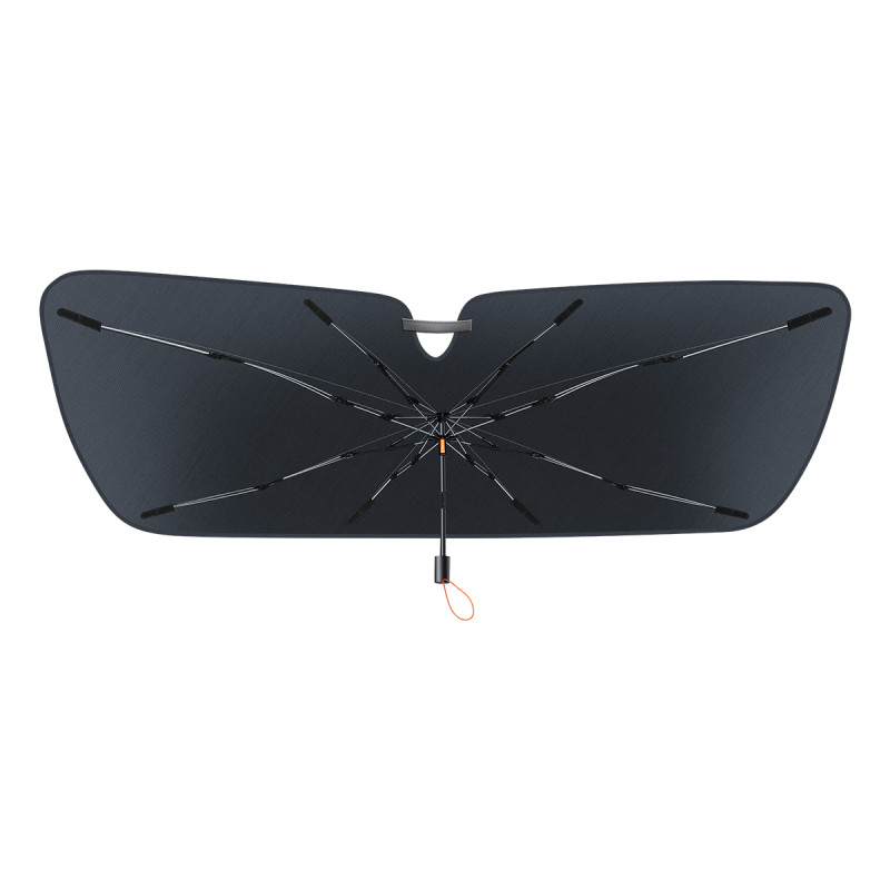 Skėtis nuo saulės, priekinio stiklo uždangalas CoolRide automobiliui, 141x75cm, juodas