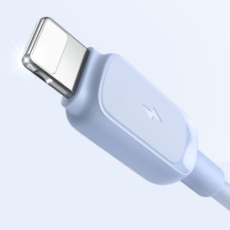 
Kabelis iPhone USB-A - Lightning 2.4A 1.2m mėlynas
