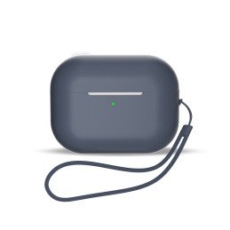 
Silikoninis dėklas AirPods 3 ausinėms + riešo dirželis, mėlynas
