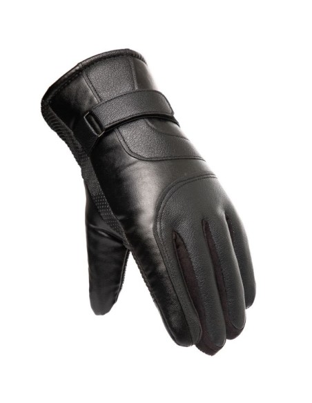 
Žieminės telefono pirštinės iš PU odos, izoliuotos vyrams, juodos
