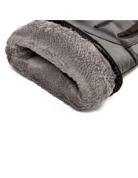 
Žieminės telefono pirštinės iš PU odos, izoliuotos vyrams, juodos
