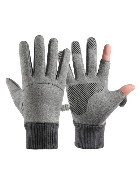 
Vyriškos pilkos spalvos izoliuotos sportinės pirštinės telefonui
