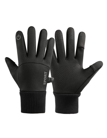 
Vyriškos juodos izoliuotos sportinės pirštinės telefonui
