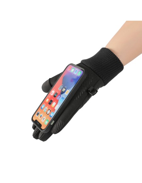 
Vyriškos juodos izoliuotos sportinės pirštinės telefonui
