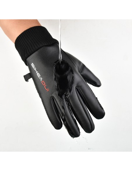 
Vyriškos juodos, izoliuotos, neslystančios telefono pirštinės
