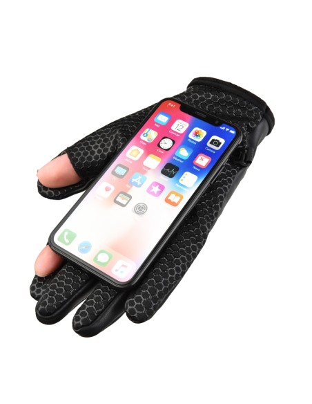 
Vyriškos juodos, izoliuotos, neslystančios telefono pirštinės
