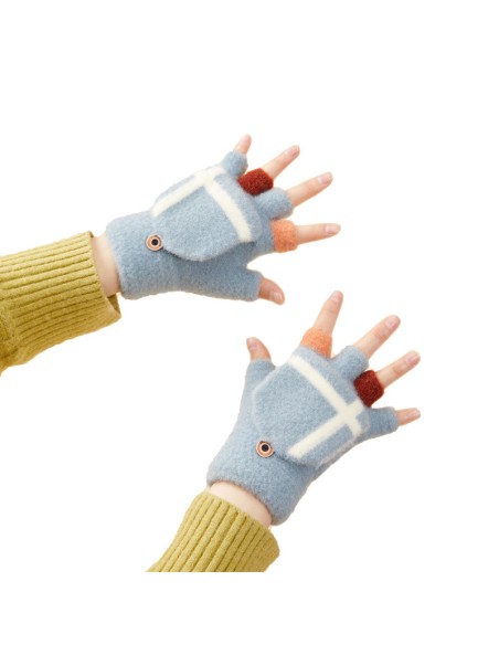 
Vaikiškos ir moteriškos mėlynos žieminės kumštinės pirštinės telefonui
