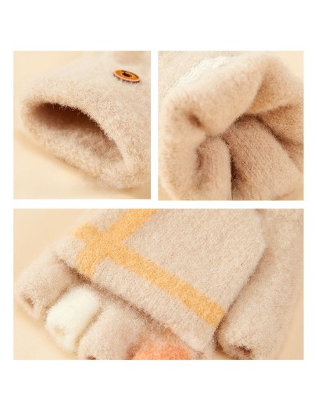 
Vaikiškos ir moteriškos pilkos žieminės kumštinės pirštinės telefonui
