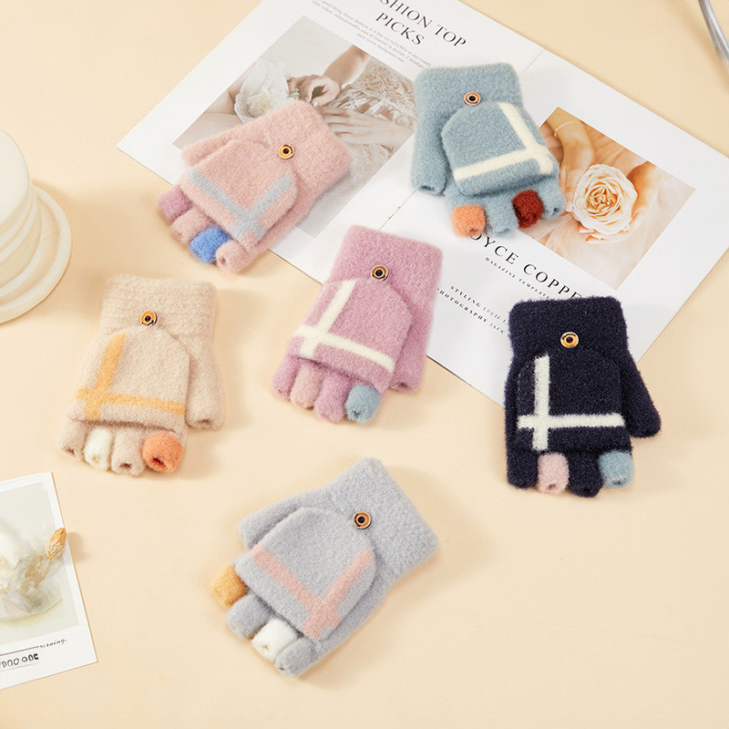 
Vaikiškos ir moteriškos rožinės žieminės kumštinės pirštinės telefonui
