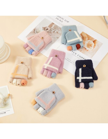 
Vaikiškos ir moteriškos rožinės žieminės kumštinės pirštinės telefonui
