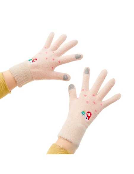 
Moteriškos smėlio spalvos šiltos žieminės pirštinės telefonui
