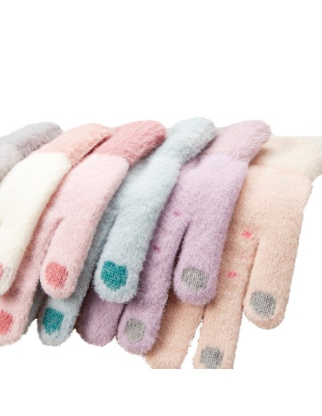 
Moteriškos smėlio spalvos šiltos žieminės pirštinės telefonui
