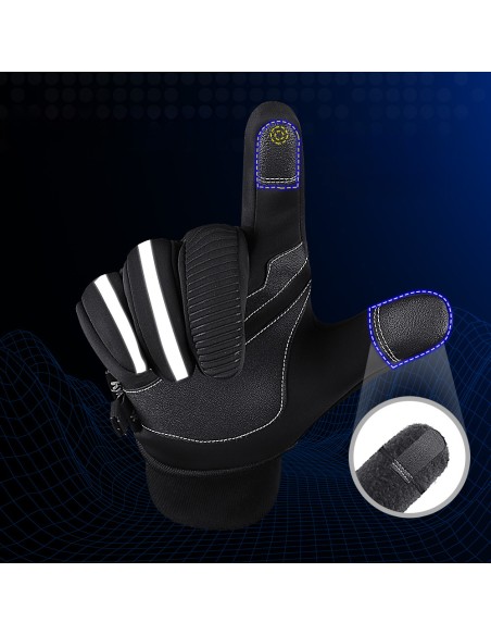 
Izoliuotos, neslystančios sportinės pirštinės telefonui, dydis: M juodas
