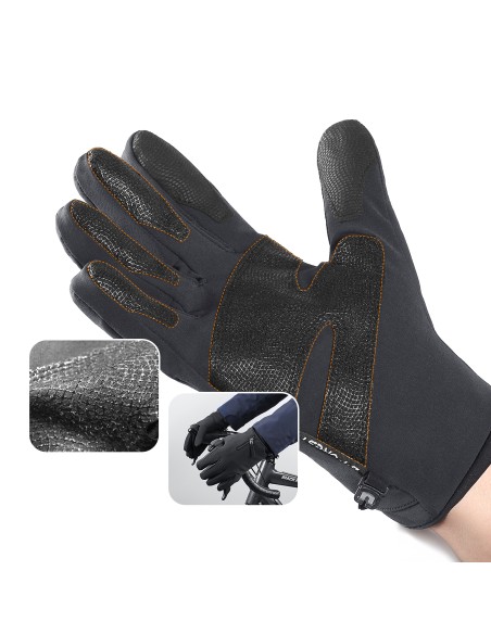 
Žieminės pirštinės telefonui, sportui, lauke, slidinėjimui, dviračiui, bėgiojimui, dydžiai. XL juoda
