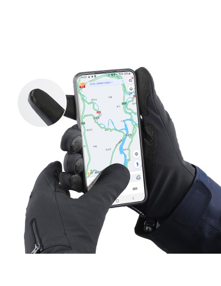 
Žieminės pirštinės telefonui, sportui, lauke, slidinėjimui, dviračiui, bėgiojimui, dydžiai. XL juoda
