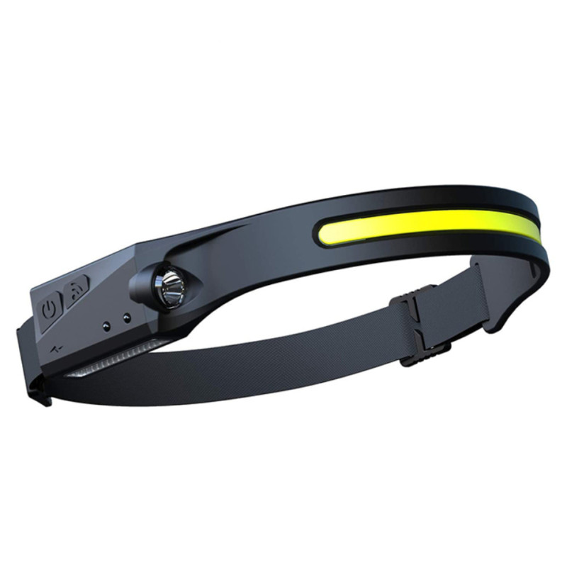 LED priekinis žibintas su judesio jutikliu IPX4 USB-C 1200 mAh juodas