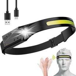 
LED priekinis žibintas su judesio jutikliu IPX4 USB-C 1200 mAh juodas
