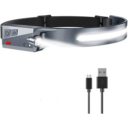 
LED priekinis žibintas su judesio jutikliu IPX4 USB-C 1200 mAh juodas
