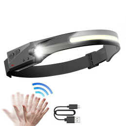 
LED priekinis žibintas su judesio jutikliu IPX4 USB-C 1200 mAh juodas
