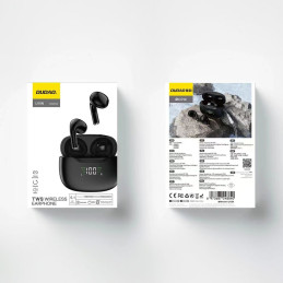 
Bluetooth 5.1 TWS U15N LED belaidės ausinės, juodos
