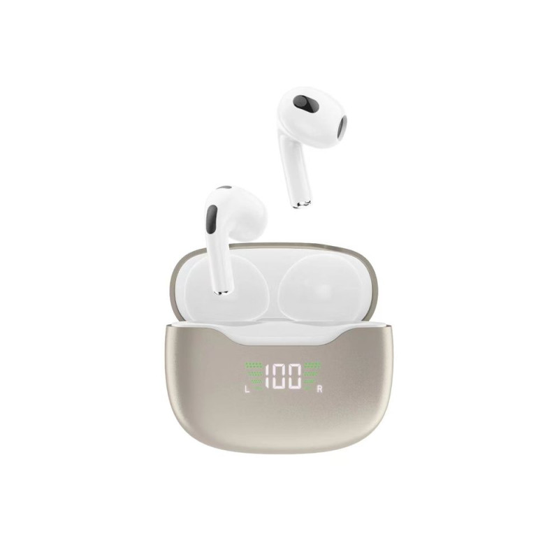 
Bluetooth 5.1 TWS U15N LED belaidės ausinės, baltos
