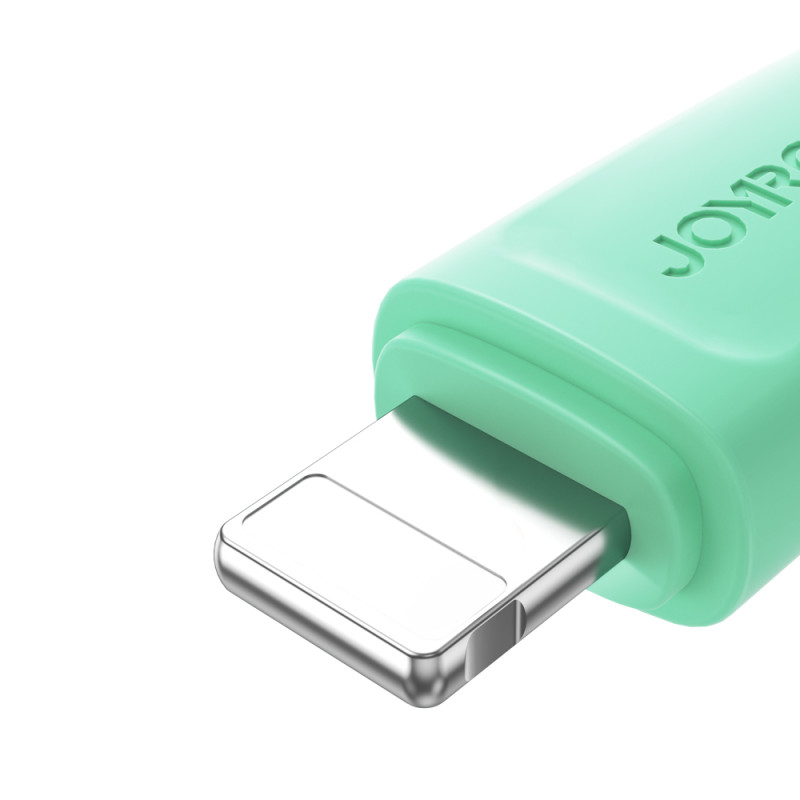 Kabelis iPhone Multi-Color Series USB-A - Lightning 3A 1m žalias