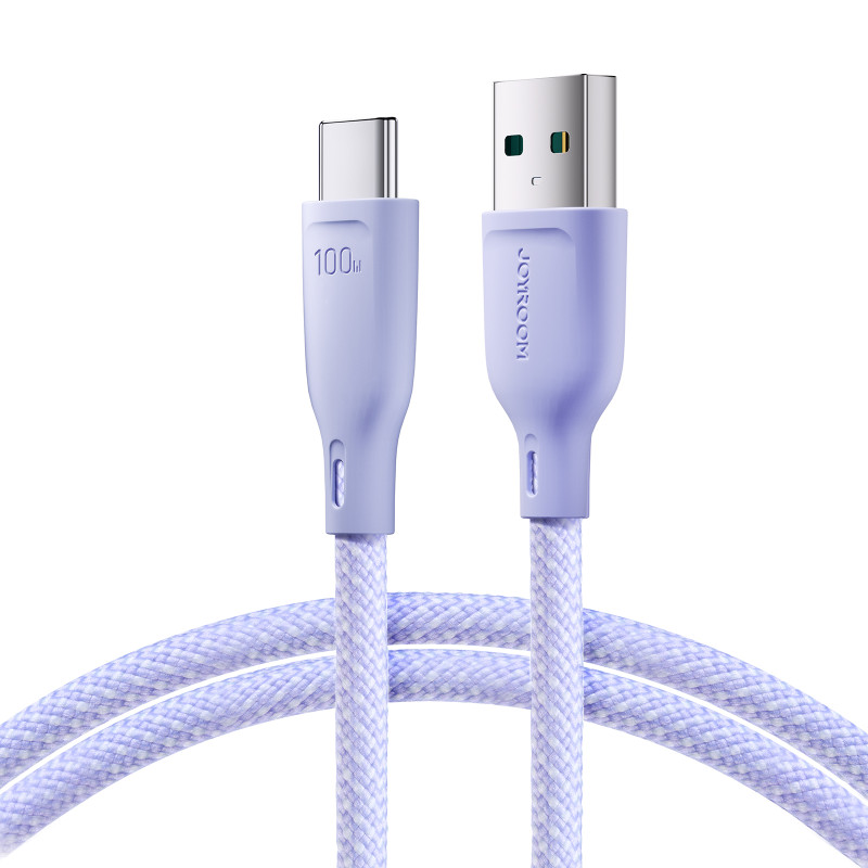 
Multi-Color Series USB-A – USB-C laidas 100W greitas perdavimas 1m violetinė
